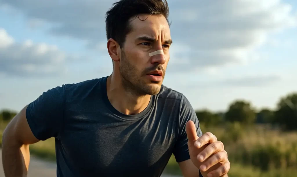 Dilatador nasal como auxílio para respirar melhor durante a corrida
