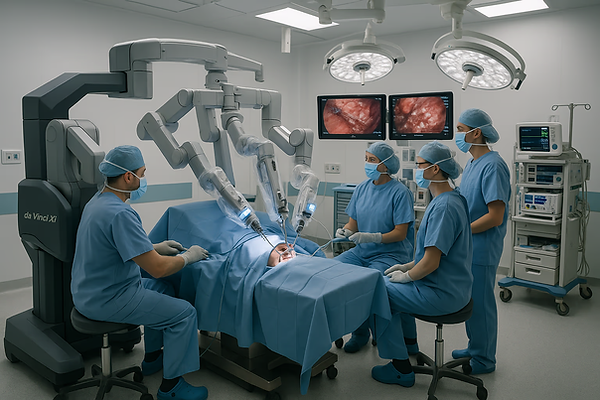 Cirurgia de apneia do sono com robô Da Vinci